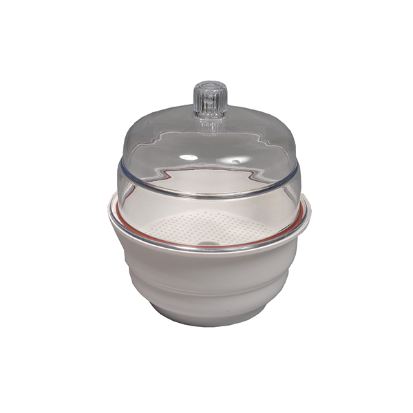 DESICCATOR, NON-VACUUM, WHITE BASE, PP/PC